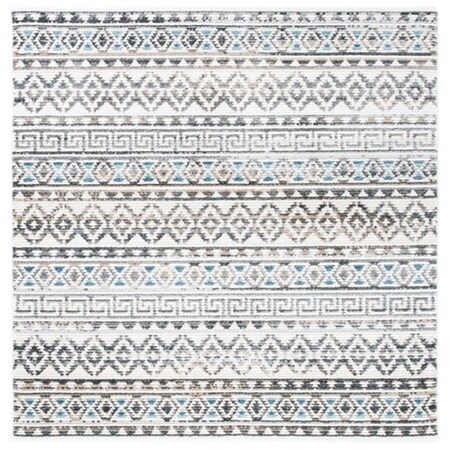 Safavieh 6 x 6 ft. Sedona 800 Global Square Power Loomed Rug Ivory & Gray SED883A-6SQ